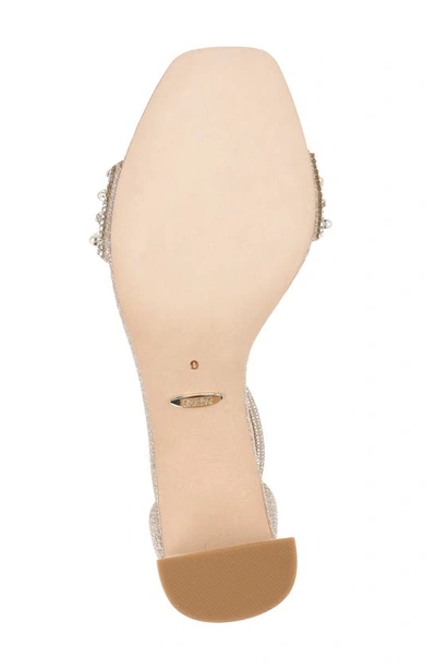 Badgley Mischka Kameryn Ankle Strap Sandal In Pale Gold