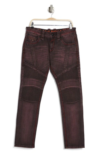 Shop Rock Revival Skylark Slim Fit Jeans In Burgundy