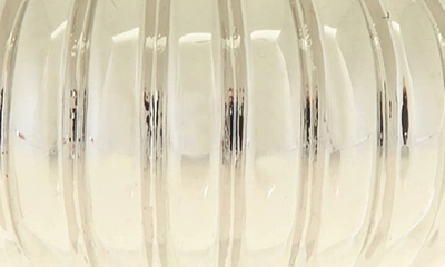 Sterling Forever Ribbed Open Bombe Ring In Silver