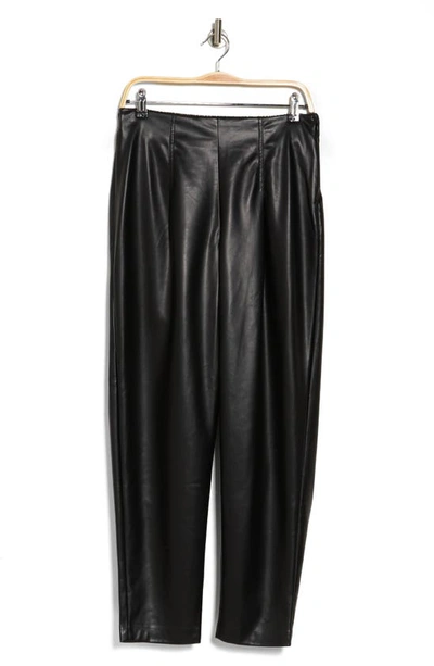 Shop Dkny Faux Leather Pants In Black