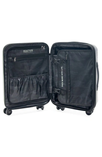 Shop Reaction Kenneth Cole Renegade 20-inch Expandable Hardside Carry-on Spinner Luggage In Black Camo