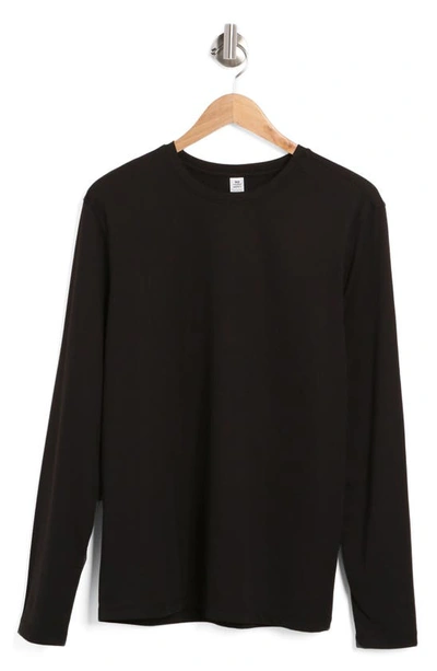 Shop 90 Degree By Reflex Jacquard Crewneck Sweater In Black