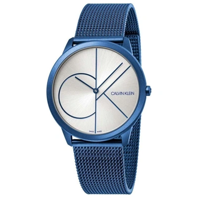 Shop Calvin Klein Men's K3m51t56 Minimal 40mm Quartz Watch In Gold