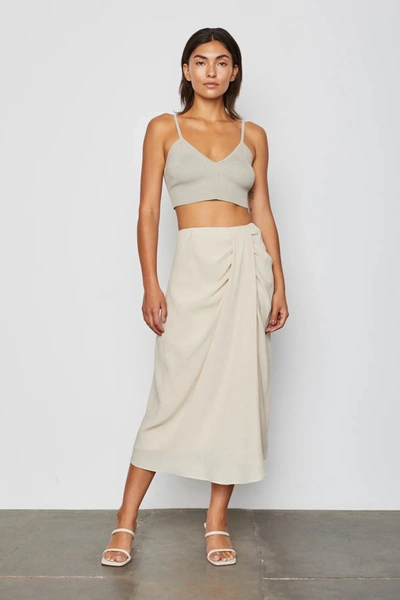Shop Bailey44 Nessa Skirt In Linen In Beige