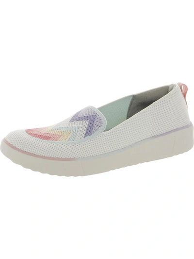 Shop Bzees March On Moc Womens Mesh Chevron Moccasins In White