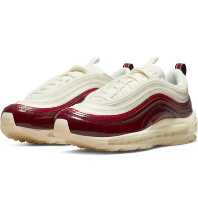 Shop Nike Air Max 97 Sneaker In Dark Beetroot/pomegranate In White