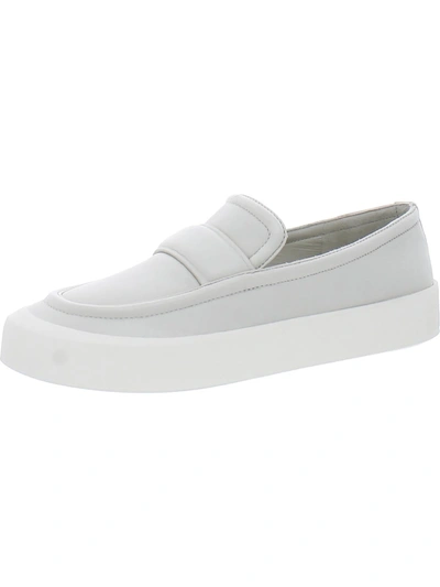 Shop Vince Ghita Womens Faux Leather Lifestyle Loafers In White