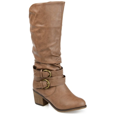 Journee Collection Journee Late Buckle Tall Boot In Grey