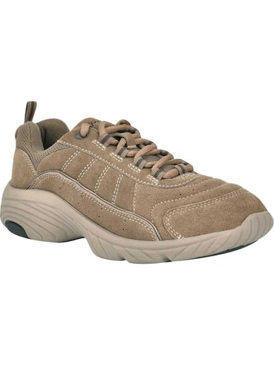 Shop Easy Spirit Punter Womens Suede Walking Casual And Fashion Sneakers In Grey