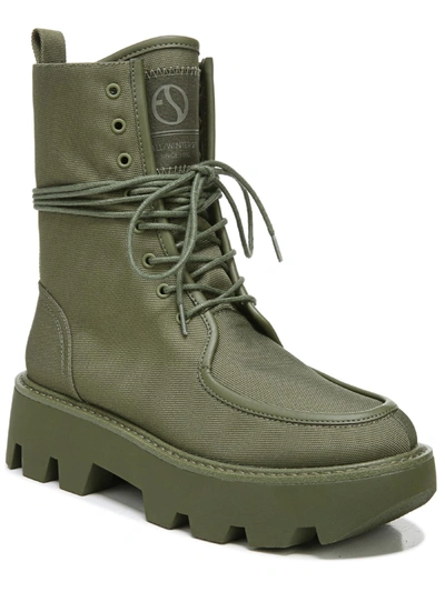 Shop Franco Sarto Margey 2 Womens Padded Insole Lug Sole Mid-calf Boots In Green