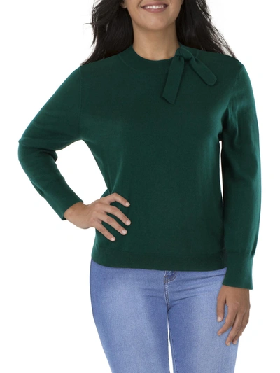 Shop Riley & Rae Blair Womens Tie Neck Long Sleeve Sweater In Green