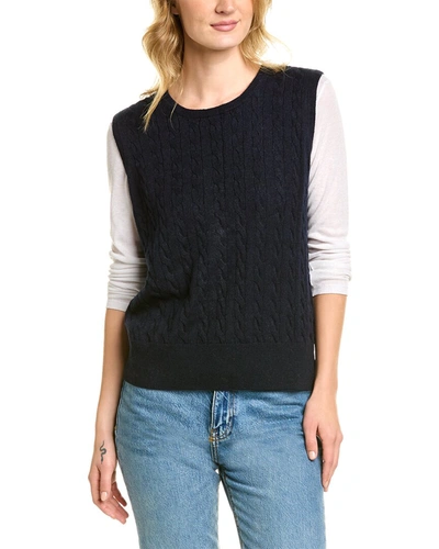 Shop Alex Mill Cable Knit Wool & Alpaca-blend Sweater Vest In Black