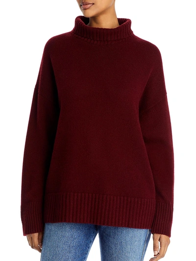 Shop Lafayette 148 Womens Cashmere Turtle Neck Pullover Sweater In Red