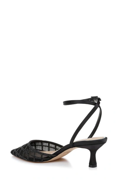Jewel Badgley Mischka Womens Embellished Manmade Ankle Strap In Black