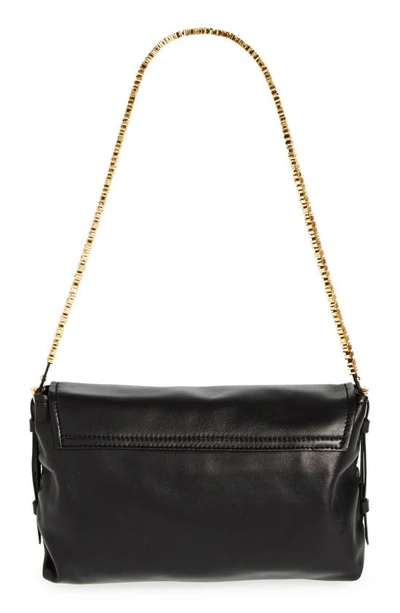 Shop Moschino Mini Logo Strap Crossbody Bag In Fantasy Print Black