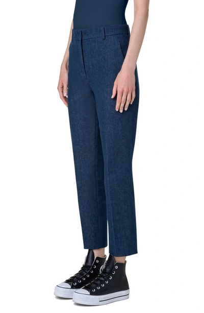 Shop Akris Flavin Stretch Denim Ankle Pants