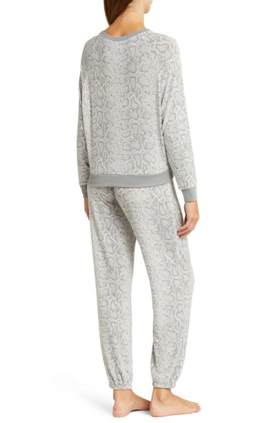 Shop Honeydew Intimates Star Seeker Brushed Jersey Pajamas In Cinder Python