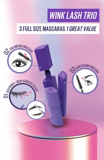 Kaja Wink Lash Trio Mascara Clear, Black, Black 3x 0.26 oz/ 7.5g In Black