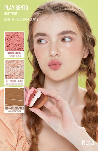 Kaja Face Bento Cream Bronzer, Powder Blush & Highlighter Sculpting Trio 01 Butter Up In Butter Up