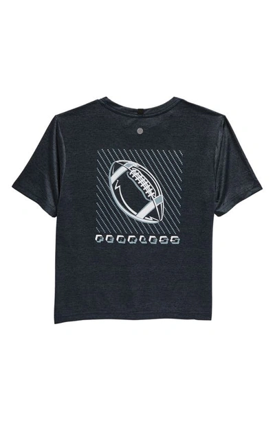 Shop Zella Kids' Bar Code Graphic T-shirt In Navy Eclipse Fearless