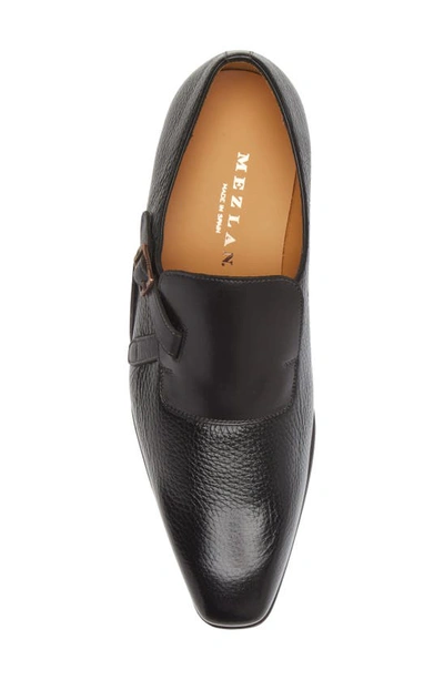 Shop Mezlan Aceto Monk Strap Shoe In Black