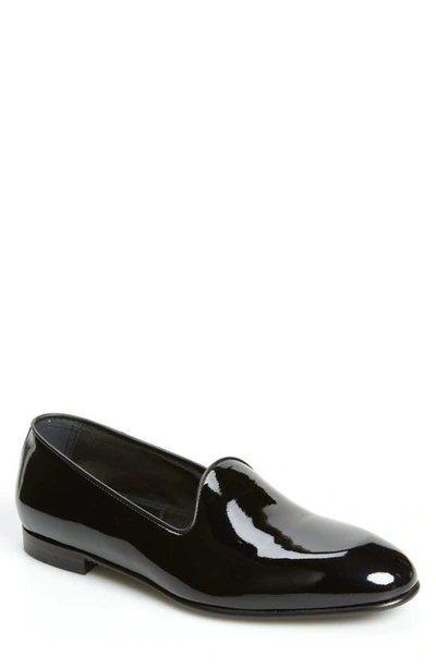 Zegna Chaussures Sans Lacets Gala En Cuir Noires In Black