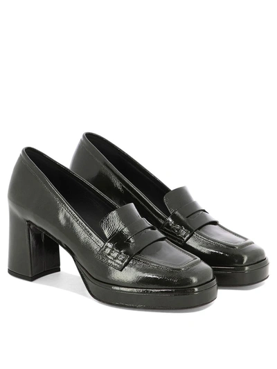 Shop Delcarlo "lisbona" Heeled Loafers In Black