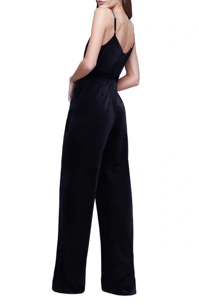 L Agence Emmett Cowl Neck Wide-leg Jumpsuit In Black