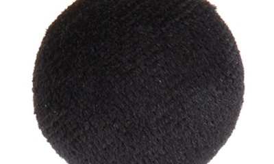 Shop Tasha Velvet Oval Drop Earrings In Black