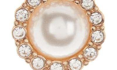Shop Tasha Assorted 6-pack Imitation Pearl & Crystal Stud Earrings In Gold