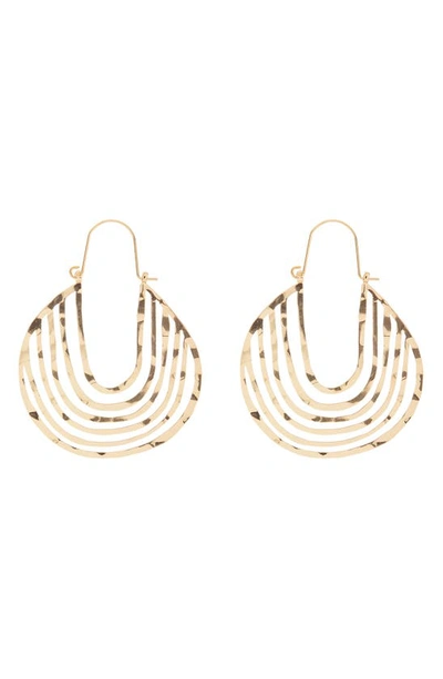 Shop Tasha Textured Drop Earrings In Gold