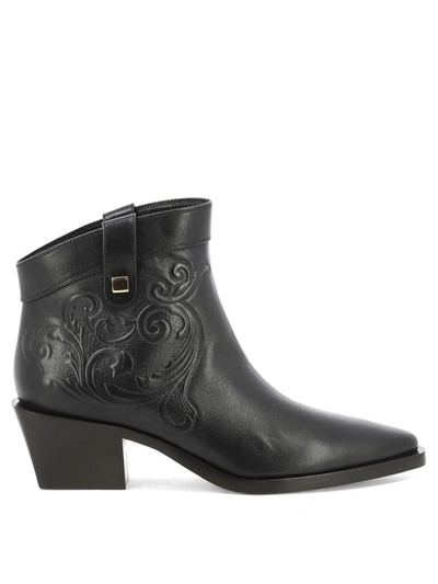 Shop Skorpios "alexandra Cordoba" Ankle Boots In Black