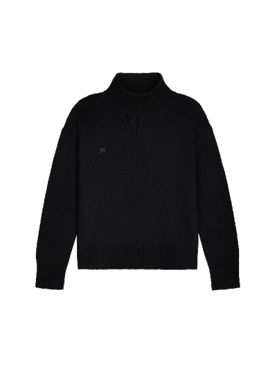 Shop Pangaia Women's Recycled Cashmere Turtleneck Sweater — Black L