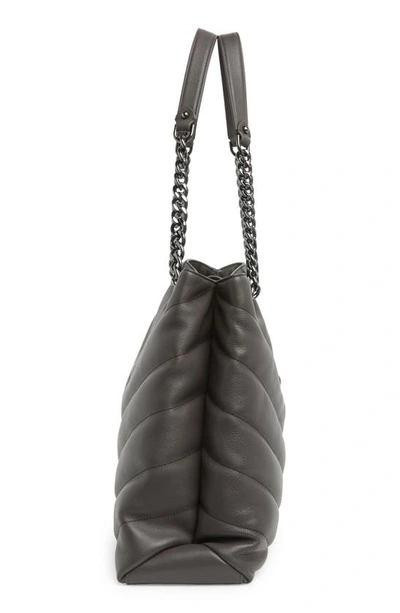 Shop Rebecca Minkoff Edie Quilted Calfskin Leather Tote In Graphite