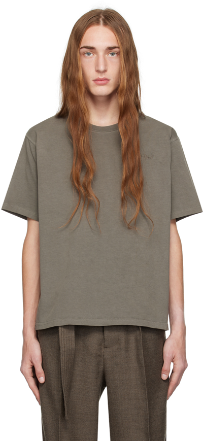 Shop Nanushka Gray Reece T-shirt In Asphalt