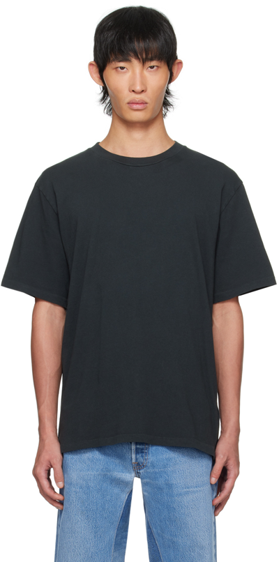 Shop Re/done Black Hanes Edition Loose T-shirt In Aged Black
