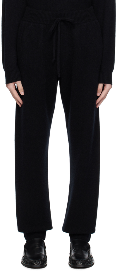 Shop Auralee Black Drawstring Sweatpants In 24589308 Top Black