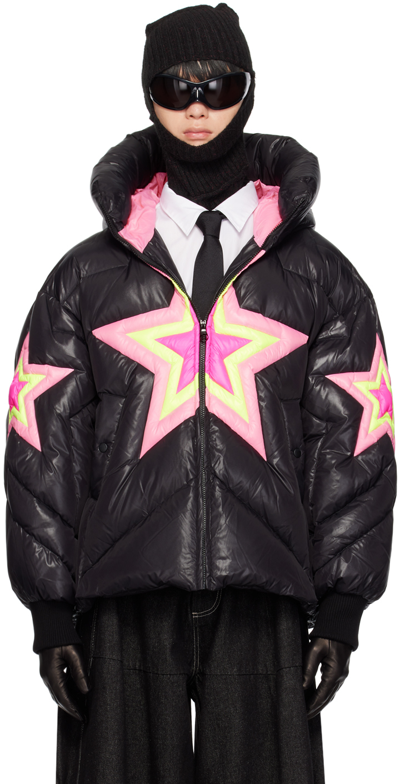 Shop Chen Peng Black Rising Star Down Jacket In Cpc448