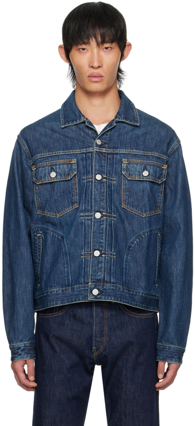 Shop Re/done Blue Classic Denim Jacket In 1 Year Wear