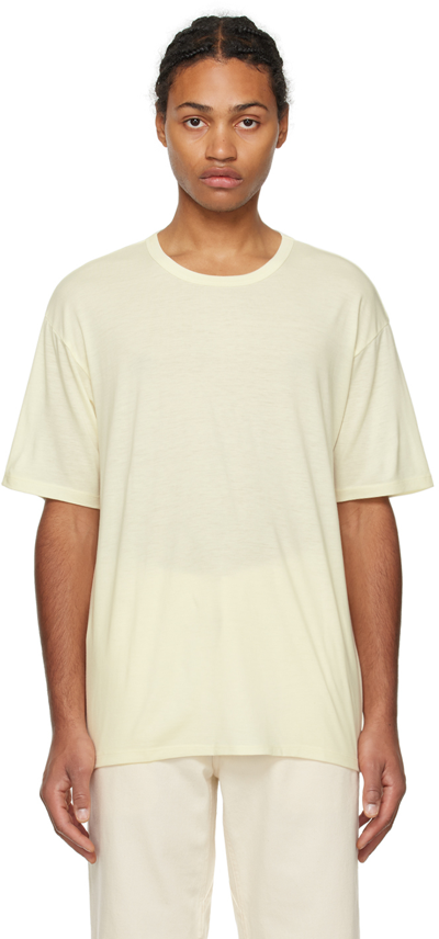Shop Nanamica Off-white Crewneck T-shirt In Na Natural