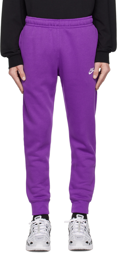 Shop Nike Purple Sportswear Club Sweatpants In Purple Cosmos/purple
