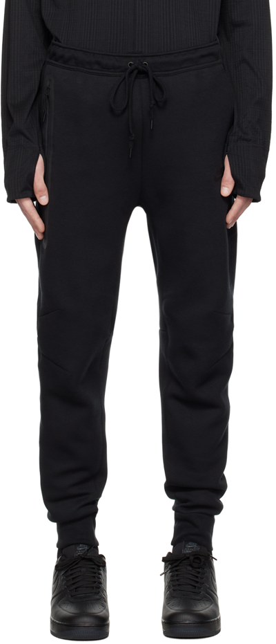 Shop Nike Black Sportswear Tech Sweatpants In Black/black