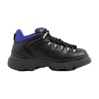 Shop Burberry Trek Sneakers In Black