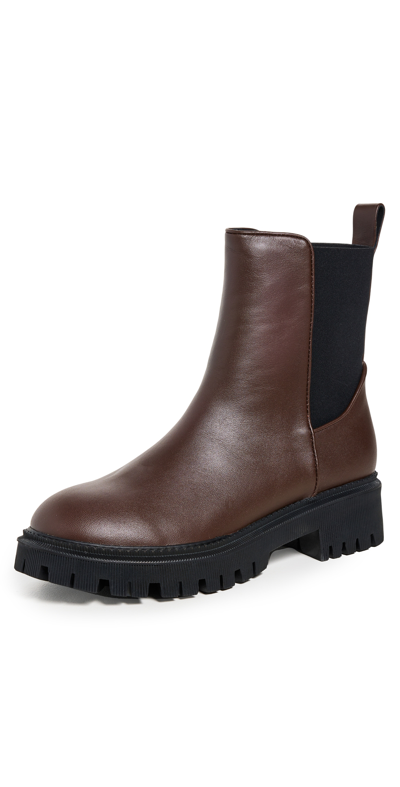 Shop Intentionally Blank Guided Lug Sole Boots Chocolate