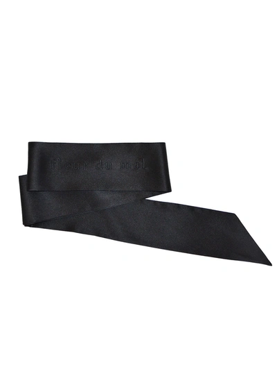 Fleur Du Mal Silk Blindfold In Black