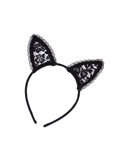 Fleur Du Mal Lace Cat Ears In Black