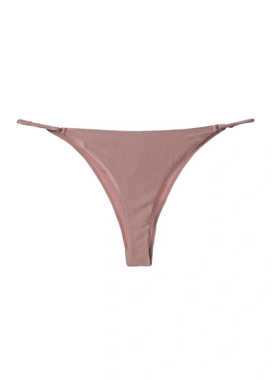 Fleur Du Mal Luxe Cheeky Satin Briefs In Tan