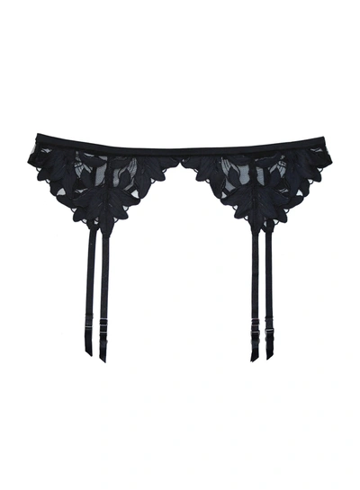 Shop Fleur Du Mal X Precious Lily Garter Belt In Black