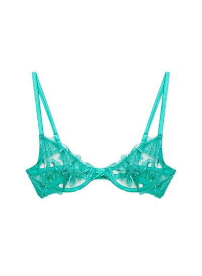 Fleur Du Mal Lily Embroidered Plunge Demi Bra - Farfetch