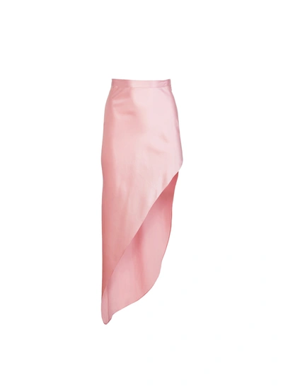 Shop Fleur Du Mal High Slit Skirt In Pink Lady
